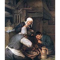 Ostade, Adriaen van, Zwei schmausende Bauern