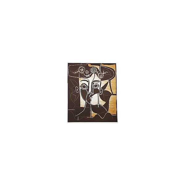 Picasso, Pablo, GroÃŸer Frauenkopf mit geschmÃ¼cktem Hut