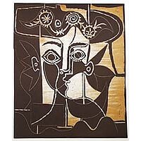 Picasso, Pablo, GroÃŸer Frauenkopf mit...