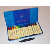 Wax crayons tin case 16 pencils Waldorf mix
