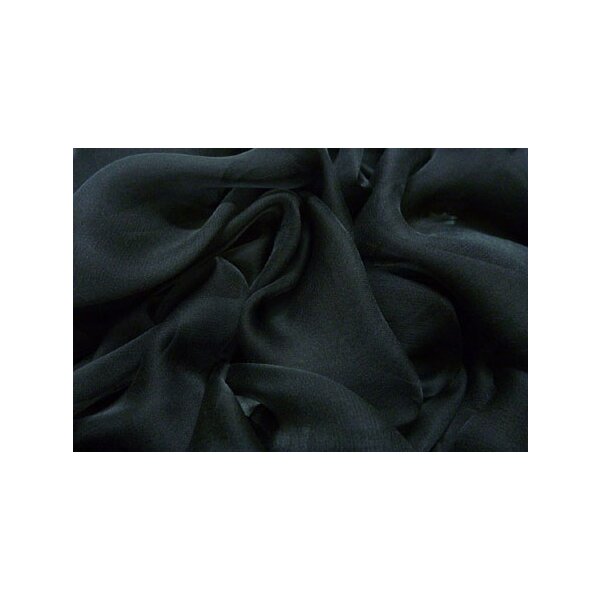 Reinseiden-Chiffon 14 gr. schwarz, 91cm