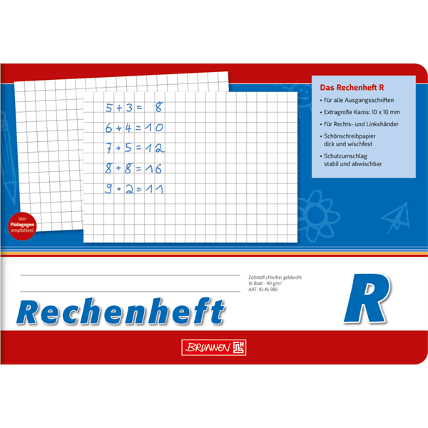 Exercise book A5 cross 16 sheets. 10 pieces Lin R