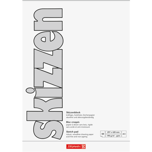 Sketchpad A3 190g 50 sheets 3 pieces