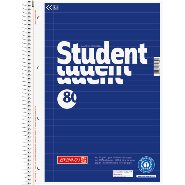 Collegeblock A4 lin 80 sheets RCP Blue 5 pcs.