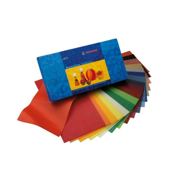 decorating wax 20x10 cm, 18 p.assortment