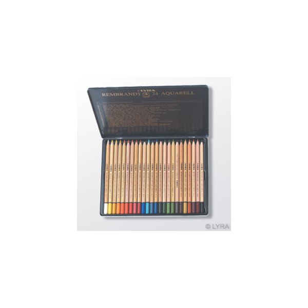 REMBRANDT AQUARELL Metalletui 24 Künstler-Farbstifte