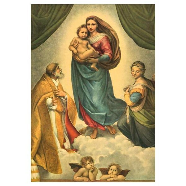 7 Kunstpostkarten Sixtinische Madonna Gesamt