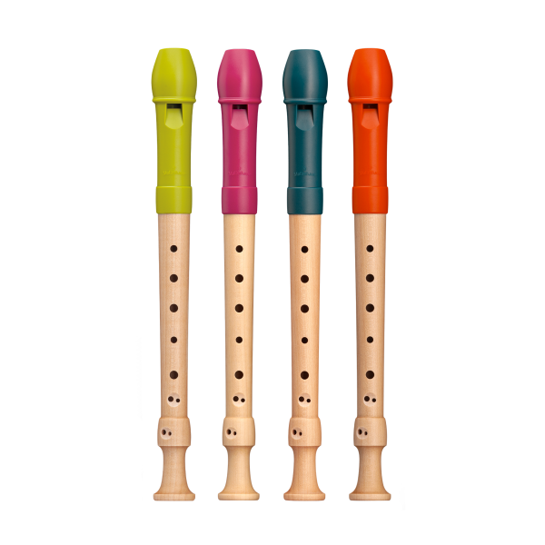 FIPPLE soprano recorder in C, plastic/maple, baroque fingering with double hole